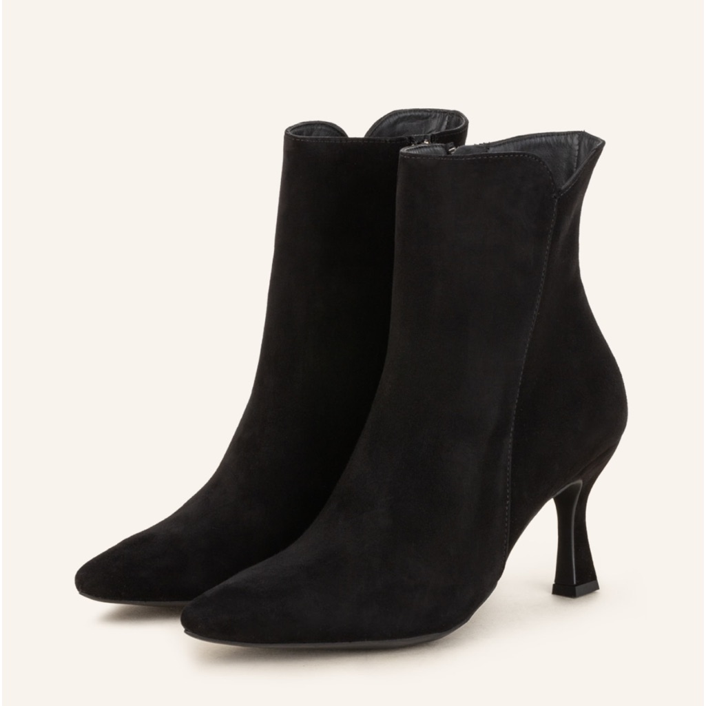 Paul Green Ankle Black Suede Leather Booties Size 6